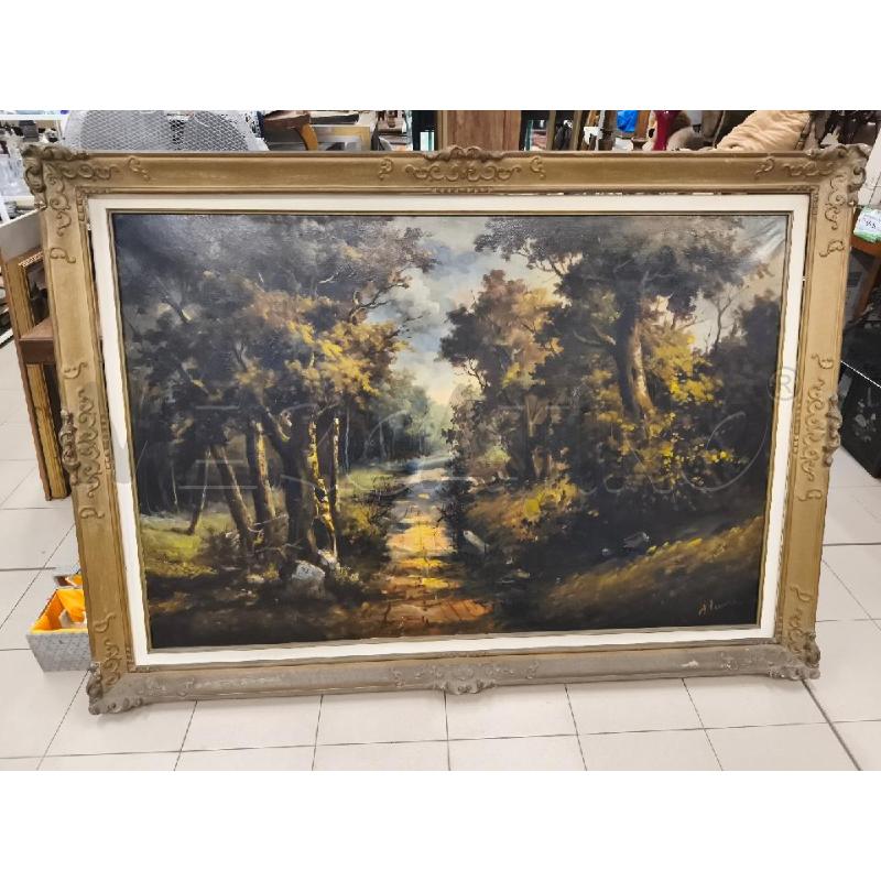 DIPINTO GIGANTE ALBERI VIALE C LAVORATA  | Mercatino dell'Usato Roma gregorio vii 1