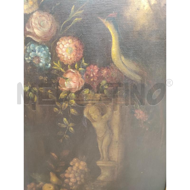 DIPINTO GRANDE FIORI CON UCCELLO  | Mercatino dell'Usato Roma gregorio vii 2