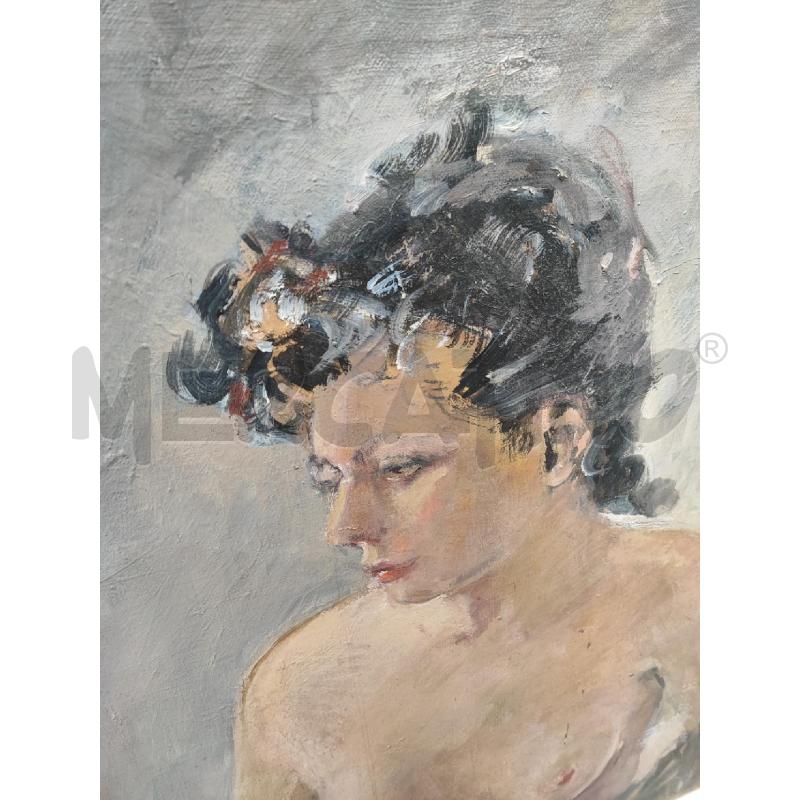 DIPINTO NUDO DI DONNA PRIMO PIANO C BIANCA  | Mercatino dell'Usato Roma gregorio vii 2