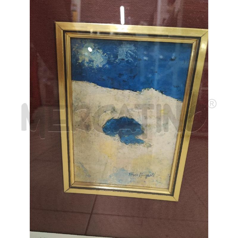 DIPINTO PICCOLO ASTRATTO BLU MORGANTI  | Mercatino dell'Usato Roma gregorio vii 2