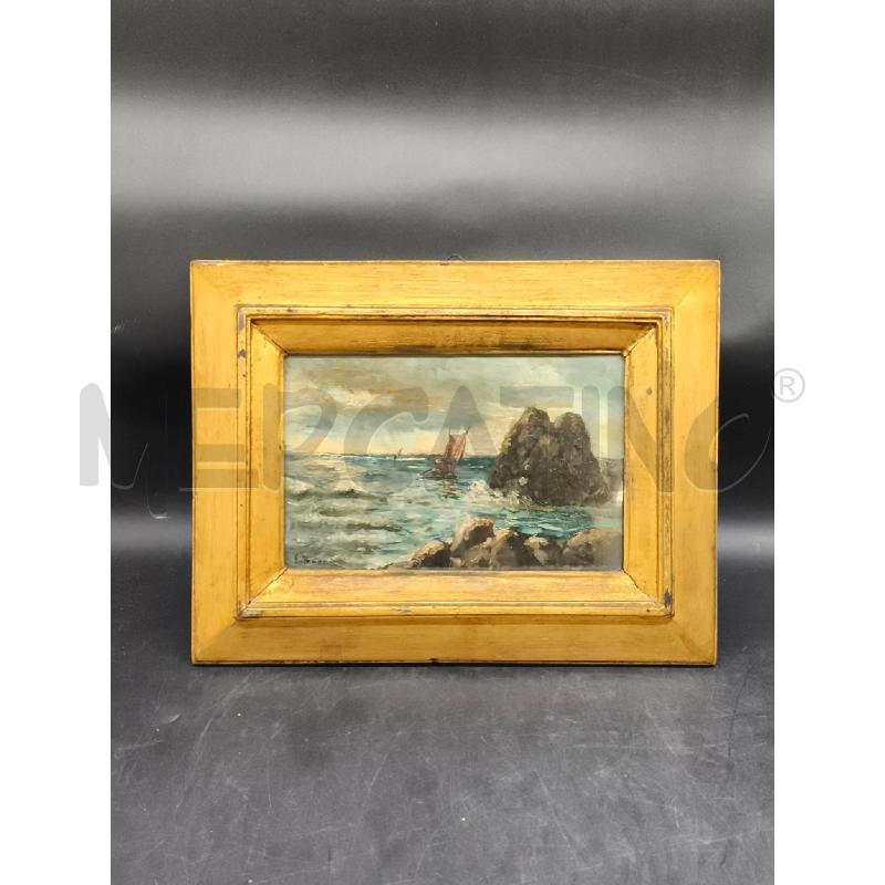 DIPINTO PICCOLO MARE IN TEMPESTA C DOR  | Mercatino dell'Usato Roma gregorio vii 1