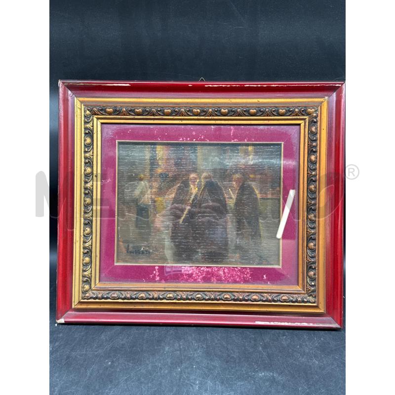 DIPINTO PICCOLO MONACI C ROSSA  | Mercatino dell'Usato Roma gregorio vii 1