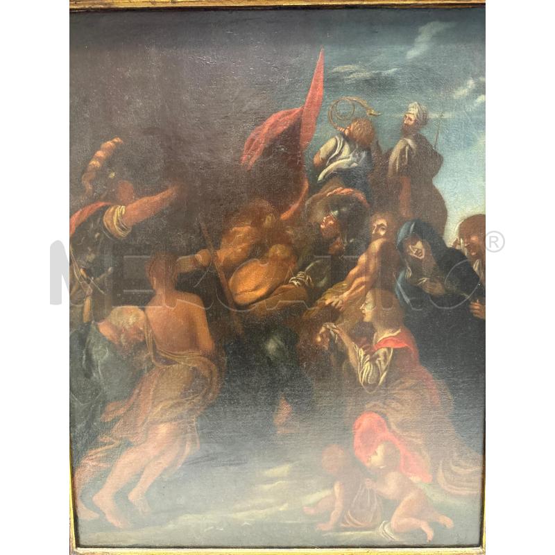 DIPINTO SCENA SACRA DRAPPO ROSSO C DOR  | Mercatino dell'Usato Roma gregorio vii 2