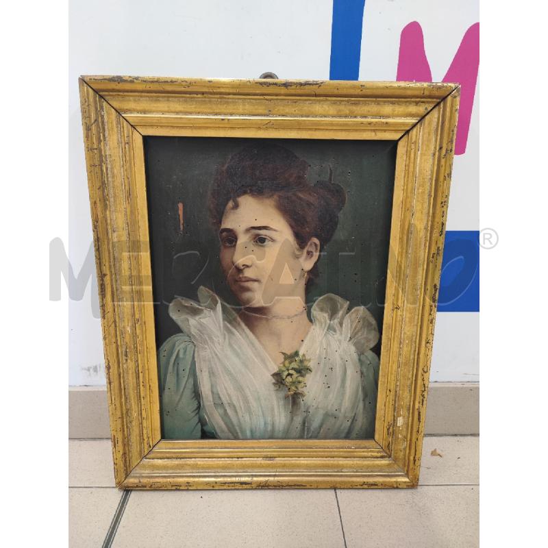 DIPINTO SU TAVOLA DONNA VESTE BIANCA DA RI | Mercatino dell'Usato Roma gregorio vii 1