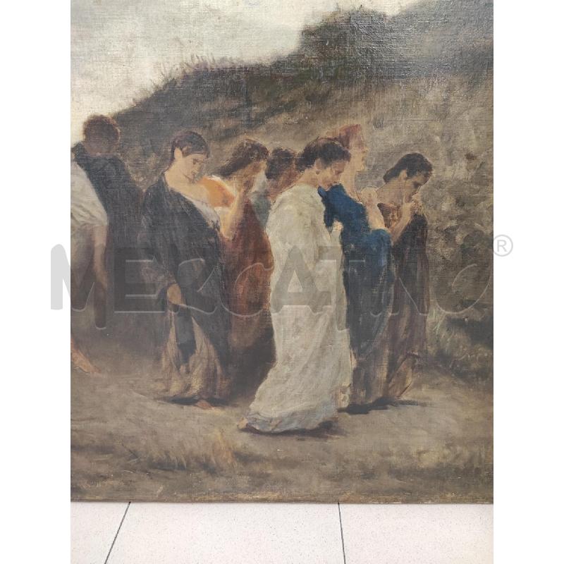 DIPINTO SU TELA GRANDE PROCESSIONE  | Mercatino dell'Usato Roma gregorio vii 2