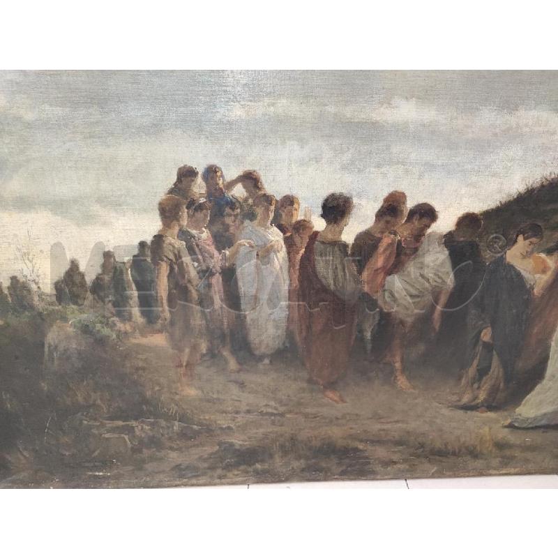 DIPINTO SU TELA GRANDE PROCESSIONE  | Mercatino dell'Usato Roma gregorio vii 3