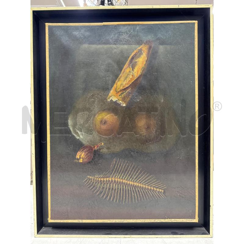 DIPINTO TOZZO DI PANE CON LISCA  | Mercatino dell'Usato Roma gregorio vii 1
