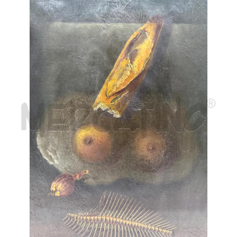 DIPINTO TOZZO DI PANE CON LISCA  | Mercatino dell'Usato Roma gregorio vii 2