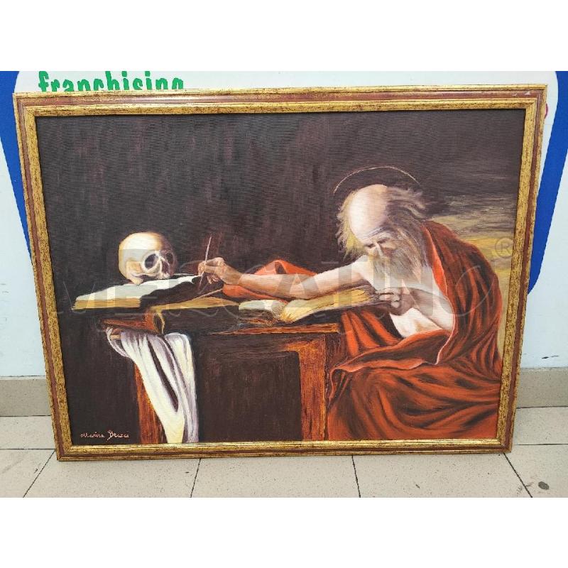 DIPINTO UOMO LIBRO TESCHIO  | Mercatino dell'Usato Roma gregorio vii 1