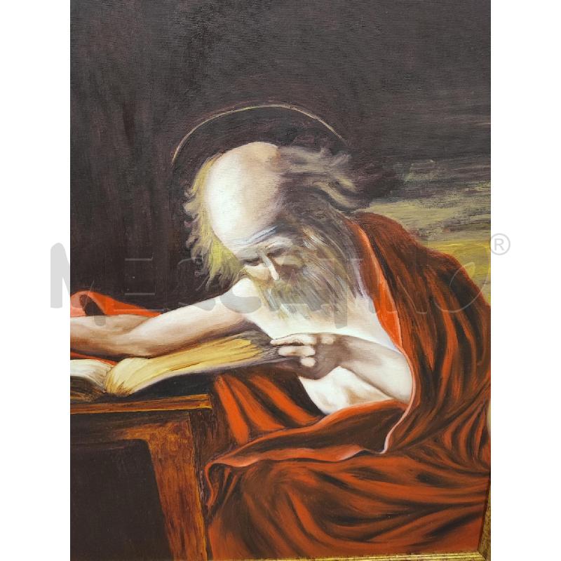 DIPINTO UOMO LIBRO TESCHIO  | Mercatino dell'Usato Roma gregorio vii 3