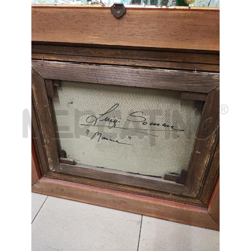 DIPINTO UOMO SU MARE CORNICE DORATA  | Mercatino dell'Usato Roma gregorio vii 4