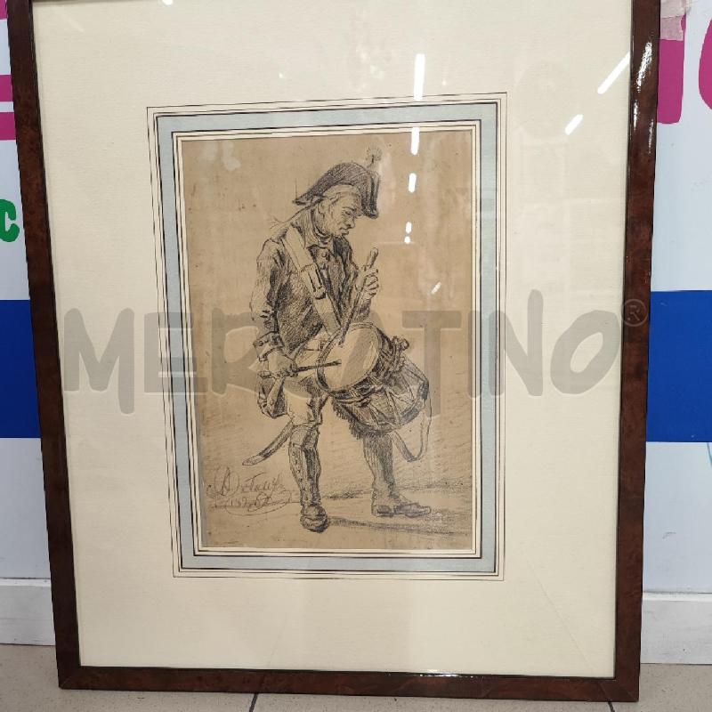 DISEGNO UOMO SUONATORE TAMBURO CARBON | Mercatino dell'Usato Roma gregorio vii 1