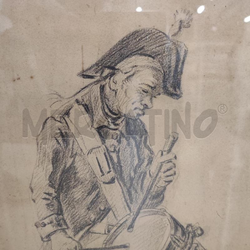 DISEGNO UOMO SUONATORE TAMBURO CARBON | Mercatino dell'Usato Roma gregorio vii 3