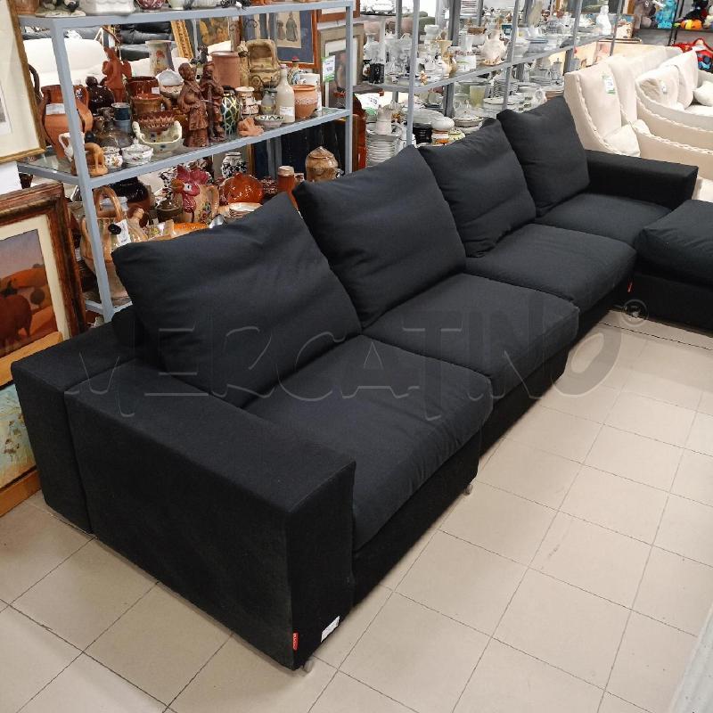 DIVANO 5 POSTI+ POUF -FLEX FORM- NERO | Mercatino dell'Usato Roma gregorio vii 1