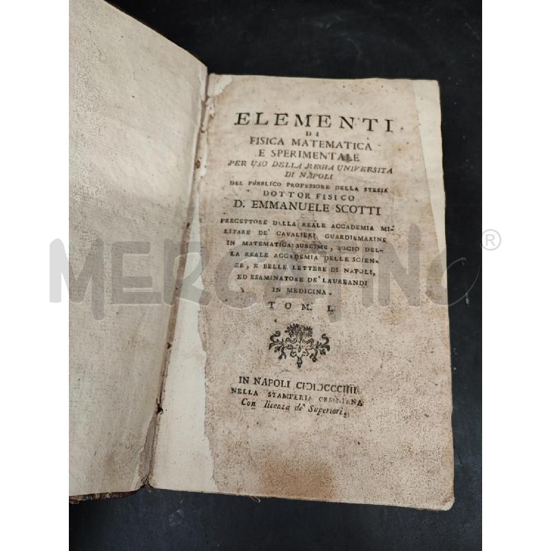 ELEMENTI DI FISICA SCOTTI 3 VOL | Mercatino dell'Usato Roma gregorio vii 3