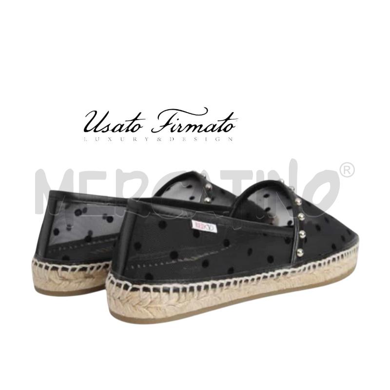 ESPADRILLAS DONNA RED VALENTINO NERE RETATE POIS VELLUTO | Mercatino dell'Usato Roma gregorio vii 2