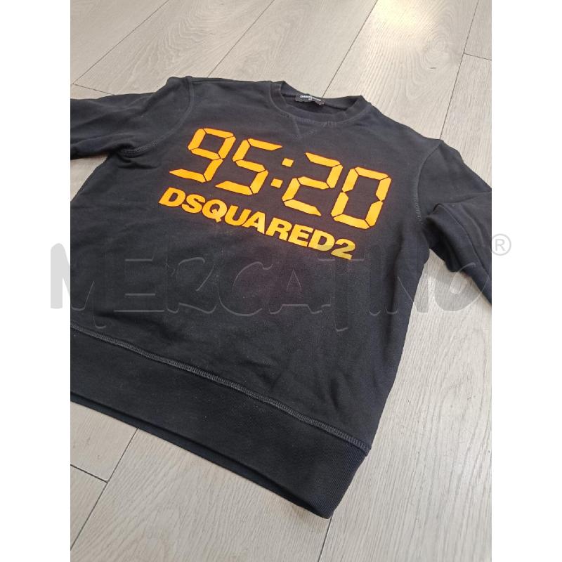 FELPA BAMBINO DSQUARED SCRITTA ARANCIONE  | Mercatino dell'Usato Roma gregorio vii 3