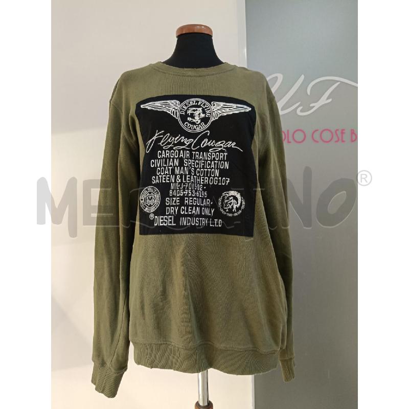 FELPA UOMO DIESEL VERDE DIESEL FLYING COUGAR  | Mercatino dell'Usato Roma gregorio vii 1