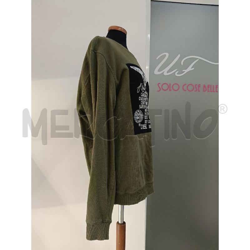 FELPA UOMO DIESEL VERDE DIESEL FLYING COUGAR  | Mercatino dell'Usato Roma gregorio vii 3