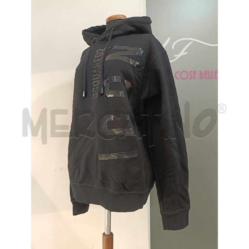 FELPA UOMO DSQUARED NERA LEWTTERING NERO | Mercatino dell'Usato Roma gregorio vii 1