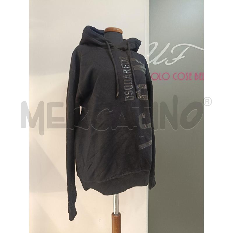 FELPA UOMO DSQUARED NERA LEWTTERING NERO | Mercatino dell'Usato Roma gregorio vii 2
