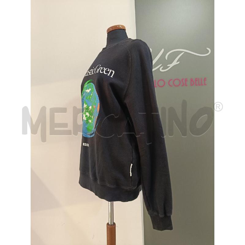FELPA UOMO MSGM NERA FANTASTIC GREEN  | Mercatino dell'Usato Roma gregorio vii 2