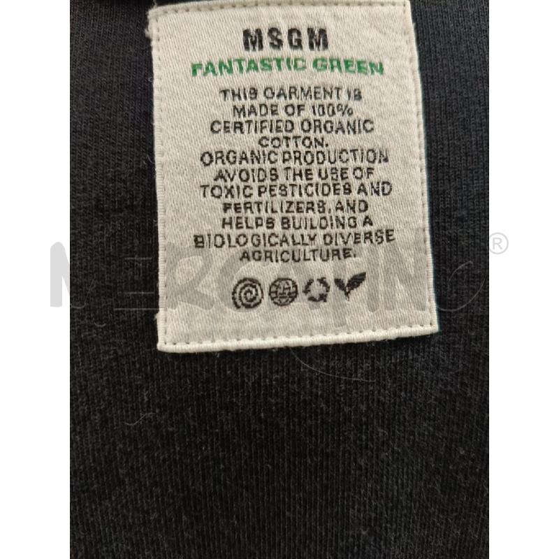 FELPA UOMO MSGM NERA FANTASTIC GREEN  | Mercatino dell'Usato Roma gregorio vii 4