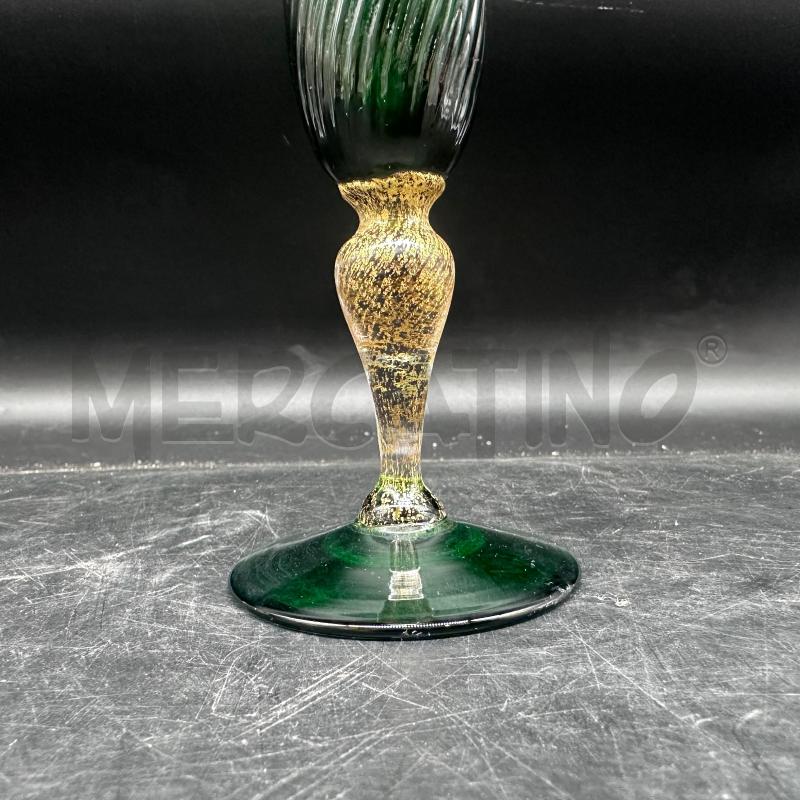 FLUTES SINGOLO VERDE VENINI INCLUSIONI ORO  | Mercatino dell'Usato Roma gregorio vii 2