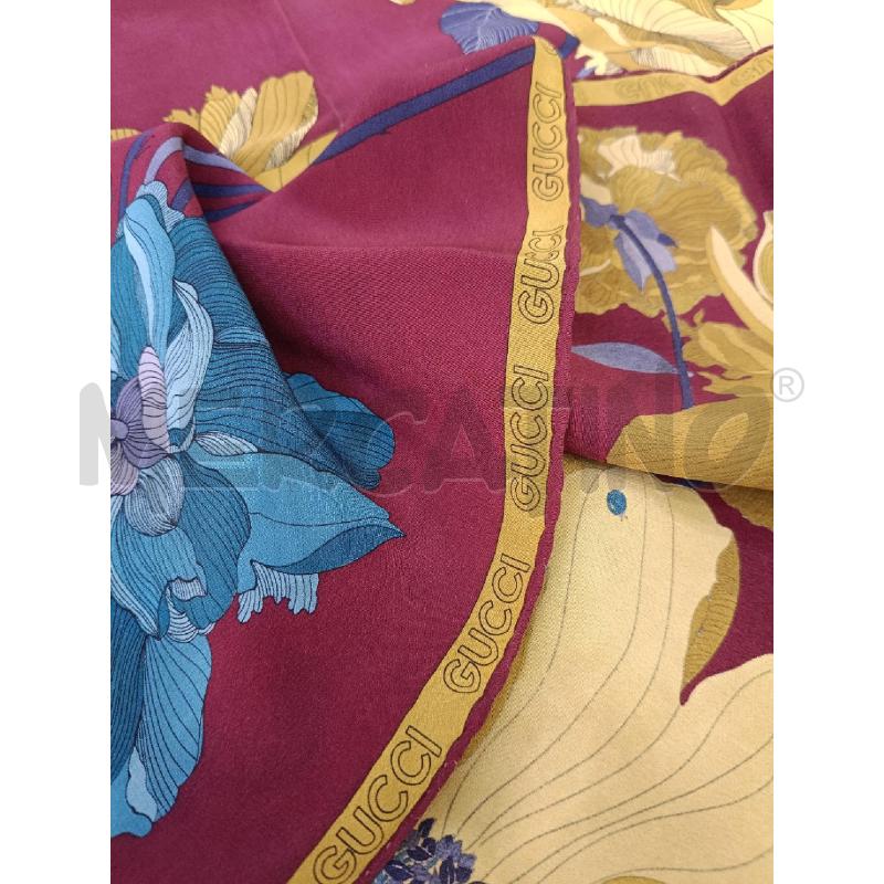 FOULARD GUCCI BORDEAUX FIORE | Mercatino dell'Usato Roma gregorio vii 4