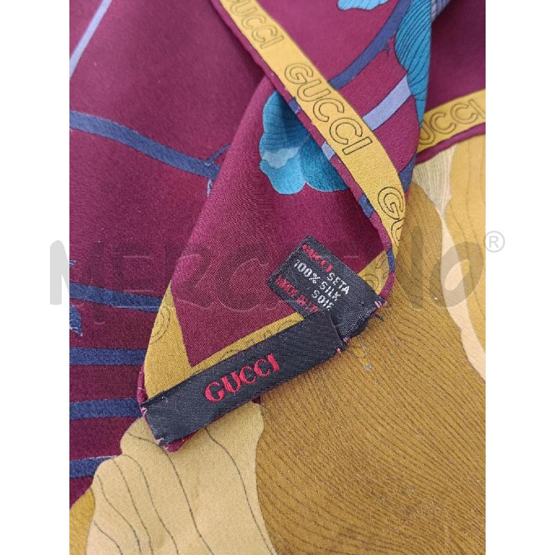 FOULARD GUCCI BORDEAUX FIORE | Mercatino dell'Usato Roma gregorio vii 5