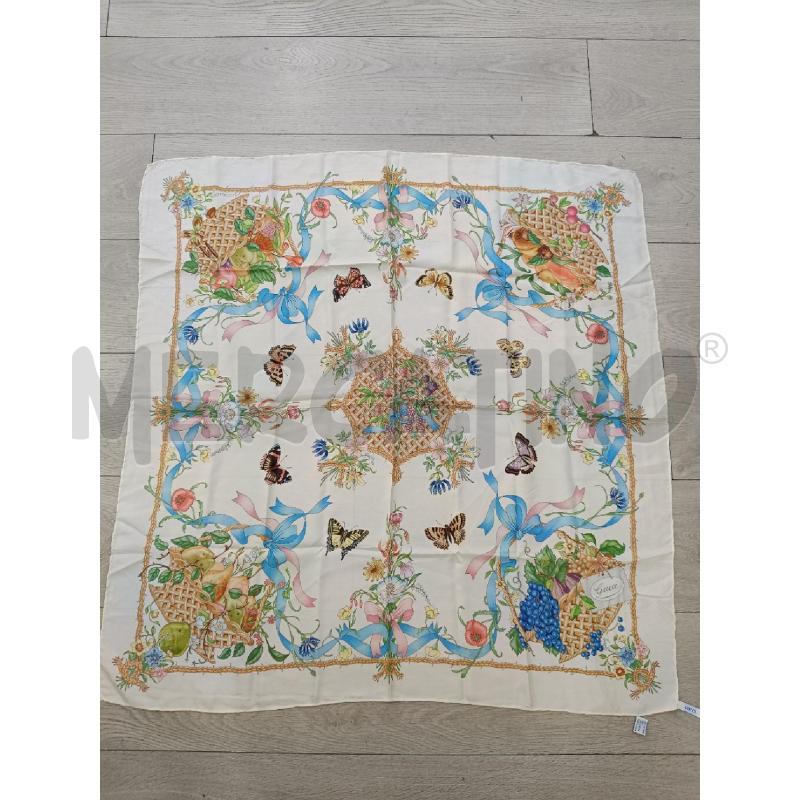 FOULARD GUCCI STAMPA FIORI FRUTTA V.ACCORNERO  | Mercatino dell'Usato Roma gregorio vii 3