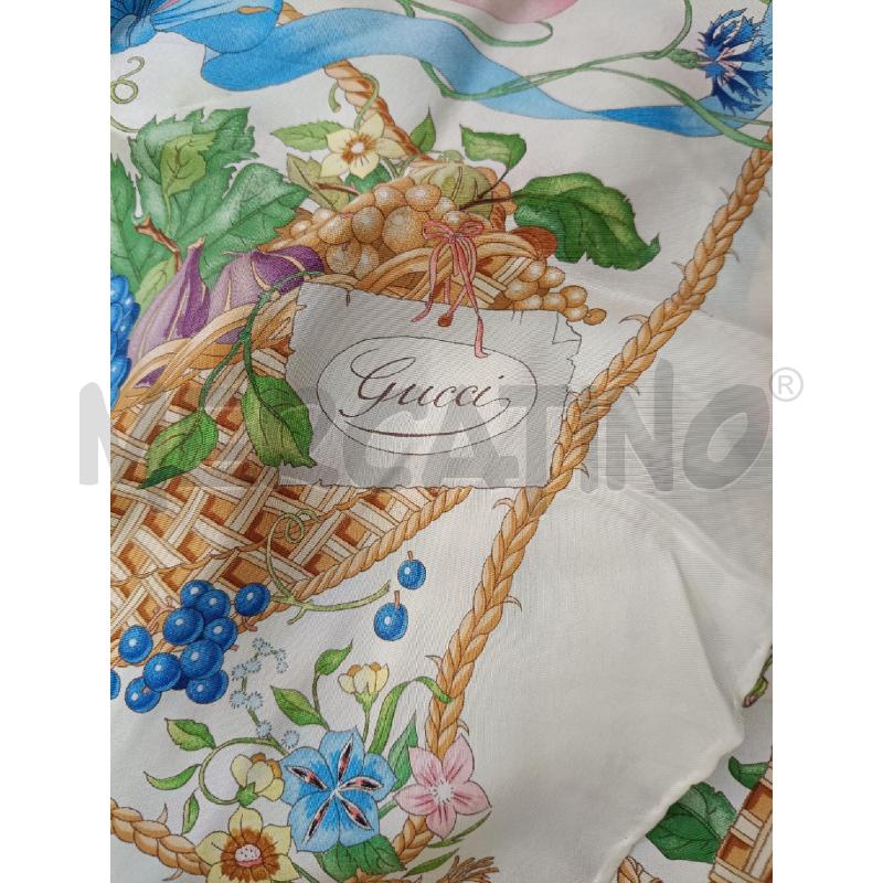 FOULARD GUCCI STAMPA FIORI FRUTTA V.ACCORNERO  | Mercatino dell'Usato Roma gregorio vii 5