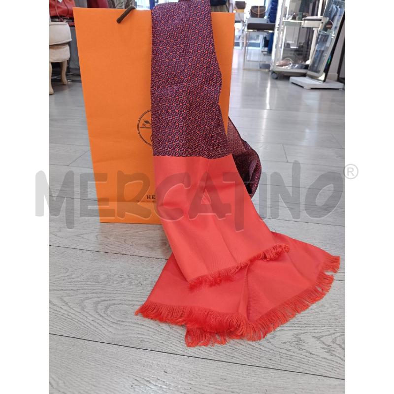 FOULARD HERMES VINTAGE ROSSO BLU SETA | Mercatino dell'Usato Roma gregorio vii 1