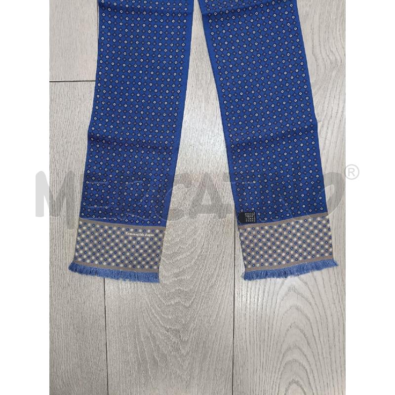 FOULARD ZEGNA BLU ROMBI FASCIA MARRONE SETA | Mercatino dell'Usato Roma gregorio vii 1