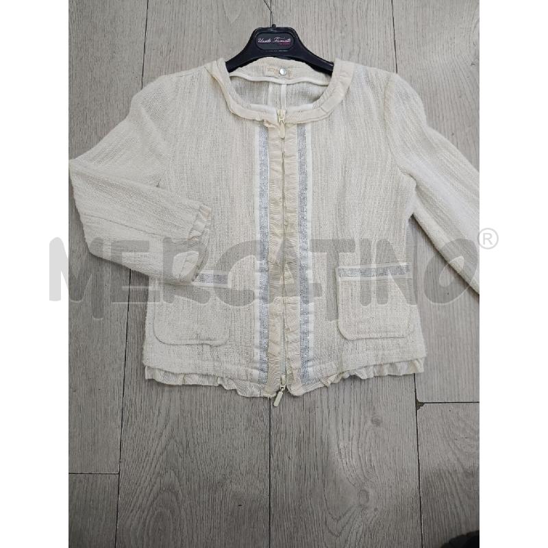 GIACCA BAMBINA MONNALISA BEIGE LUREX ORO | Mercatino dell'Usato Roma gregorio vii 1