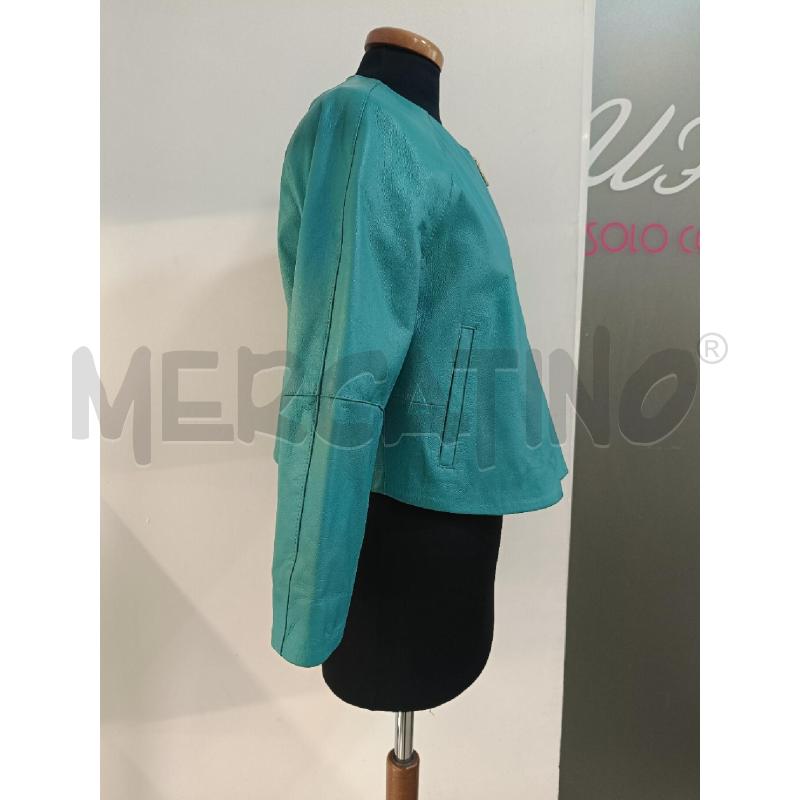 GIACCA DONNA ANNARITA N VERDEACQUA PELLE | Mercatino dell'Usato Roma gregorio vii 2