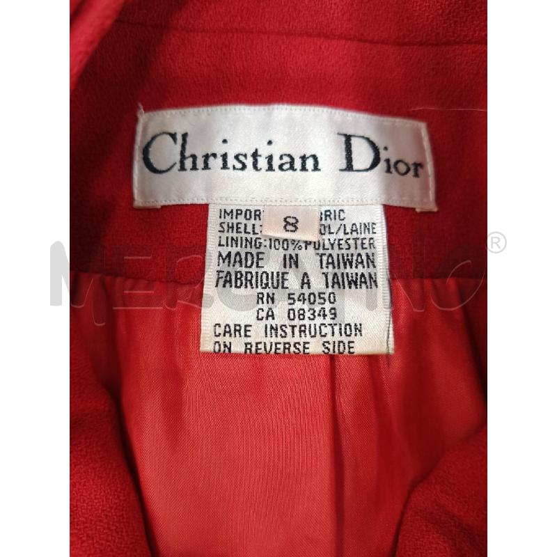 GIACCA DONNA CHRISTIAN DIOR ROSSA ZIP NAPPA | Mercatino dell'Usato Roma gregorio vii 4