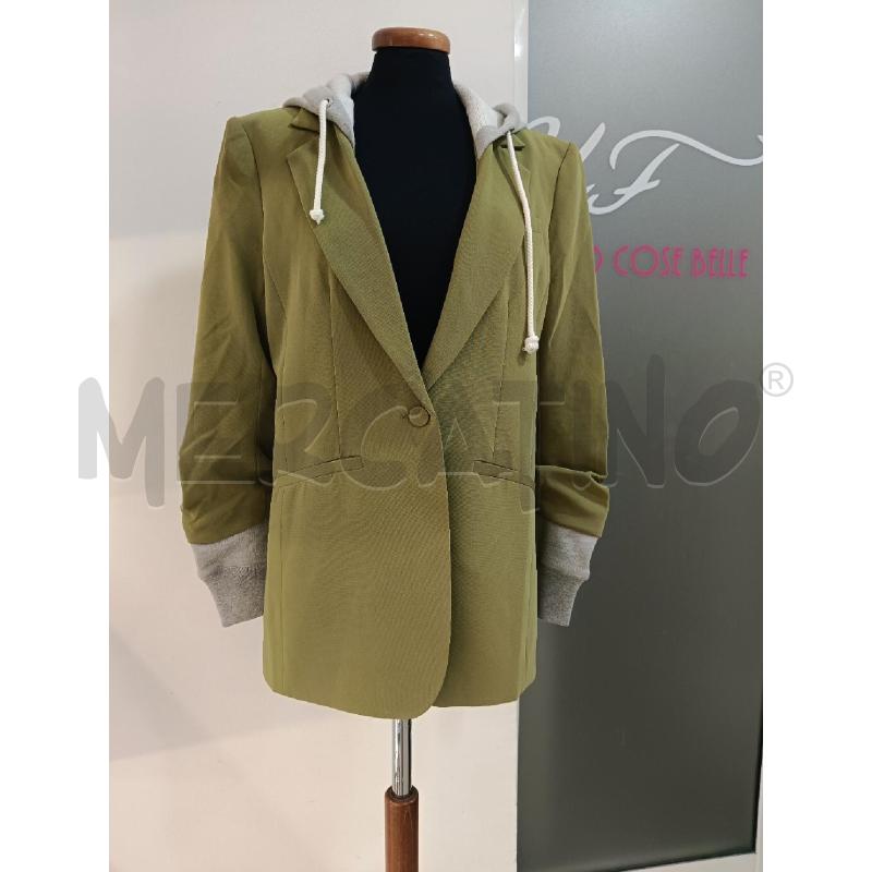GIACCA DONNA CINQ SEPT VERDE CAPPUCCIO POLSI FELPA GRIGIA | Mercatino dell'Usato Roma gregorio vii 1