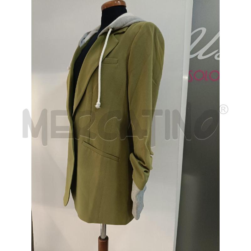 GIACCA DONNA CINQ SEPT VERDE CAPPUCCIO POLSI FELPA GRIGIA | Mercatino dell'Usato Roma gregorio vii 2