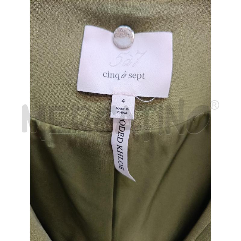 GIACCA DONNA CINQ SEPT VERDE CAPPUCCIO POLSI FELPA GRIGIA | Mercatino dell'Usato Roma gregorio vii 5