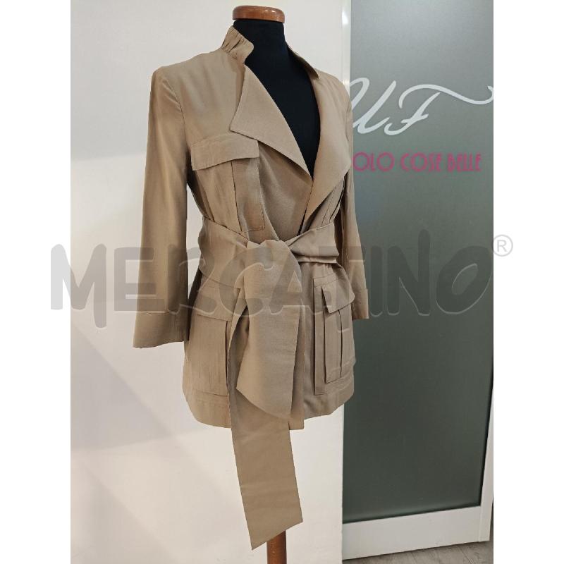 GIACCA DONNA DIFF TESSILE MARRONE SETA CINTURA | Mercatino dell'Usato Roma gregorio vii 2