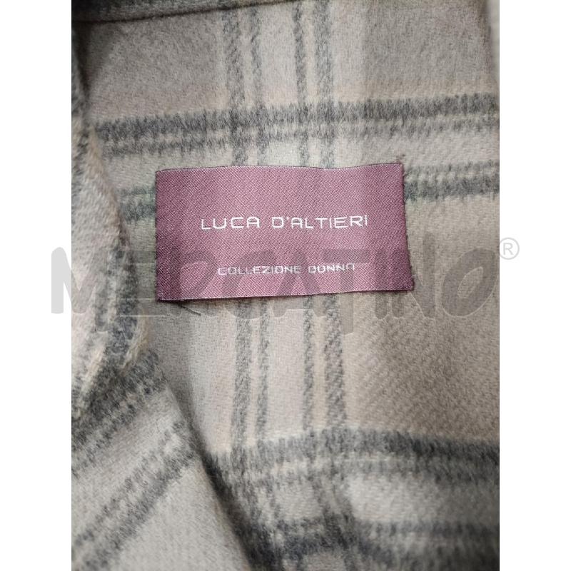 GIACCA DONNA LUCA D'ALTIERI GRIGIA CHECK INTERNO LANA E CASHMERE | Mercatino dell'Usato Roma gregorio vii 4