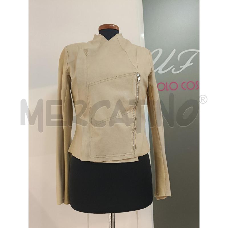 GIACCA DONNA MICHIKO KOSHINO JEANS PELLE BEIGE | Mercatino dell'Usato Roma gregorio vii 1