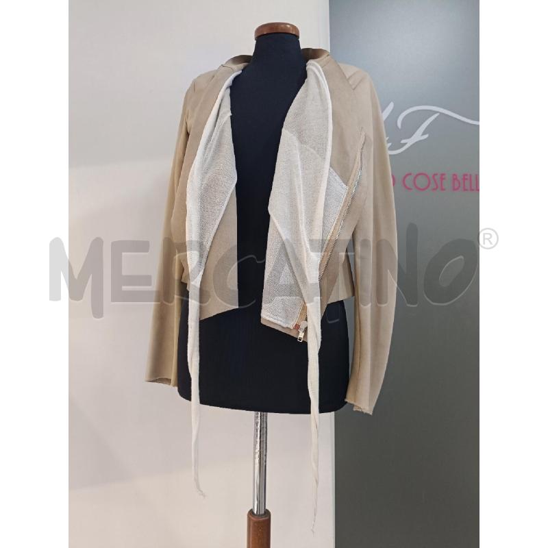 GIACCA DONNA MICHIKO KOSHINO JEANS PELLE BEIGE | Mercatino dell'Usato Roma gregorio vii 2