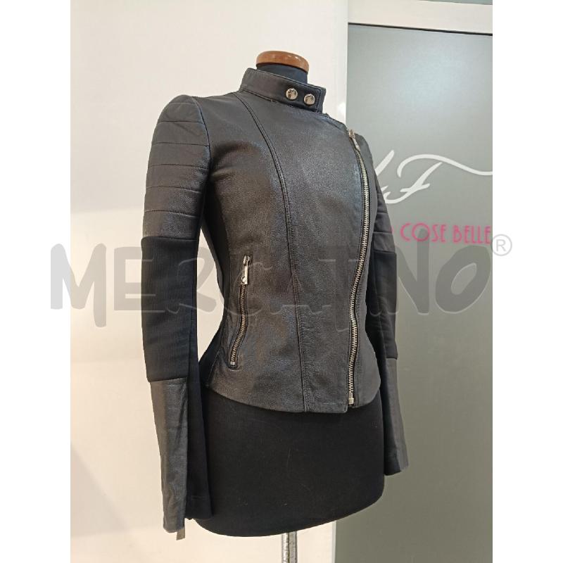 GIACCA DONNA PINKO NERA PELLE E TESSUTO | Mercatino dell'Usato Roma gregorio vii 2