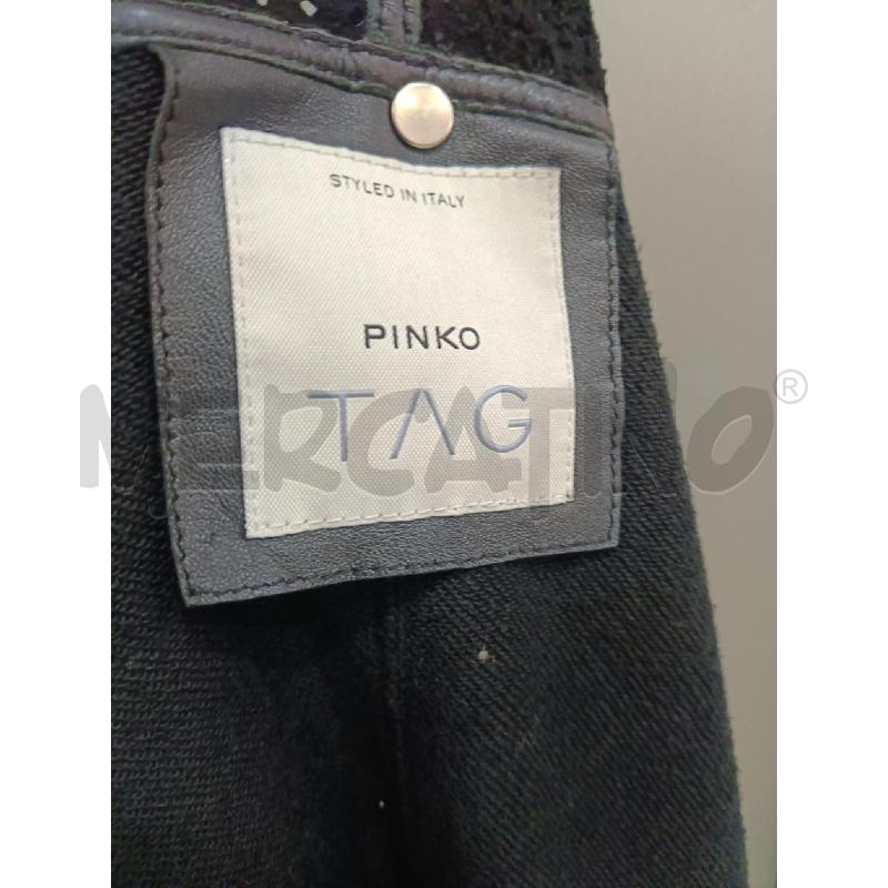 GIACCA DONNA PINKO NERA PELLE TRAFORATA | Mercatino dell'Usato Roma gregorio vii 5