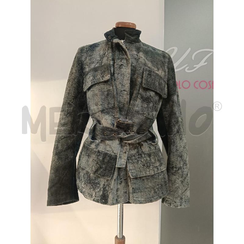 GIACCA DONNA PLEASE PELLE GRIGIO VERDE FANTASIA CINTURA | Mercatino dell'Usato Roma gregorio vii 1