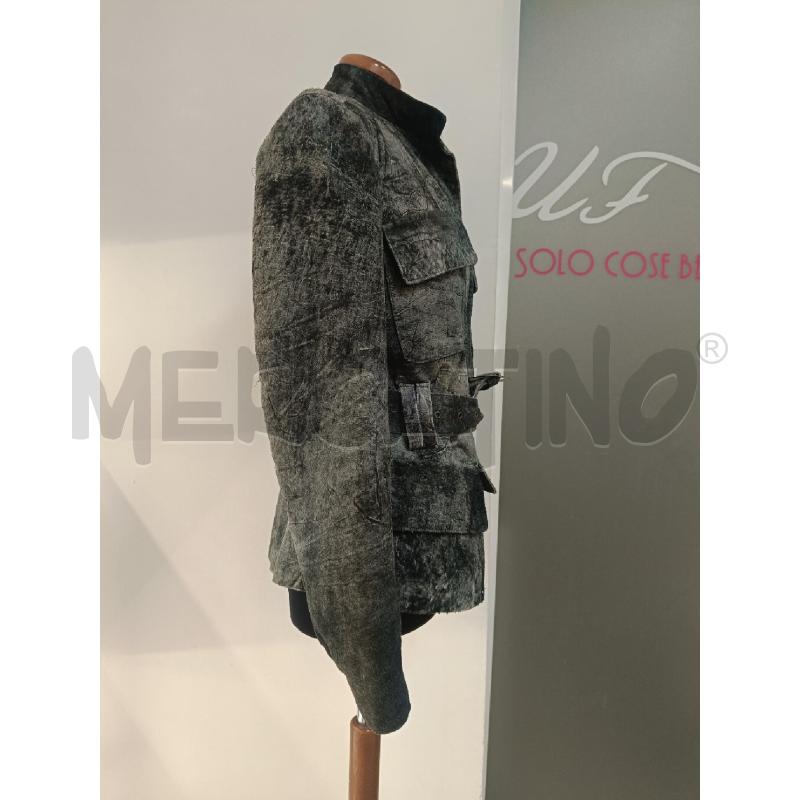 GIACCA DONNA PLEASE PELLE GRIGIO VERDE FANTASIA CINTURA | Mercatino dell'Usato Roma gregorio vii 2