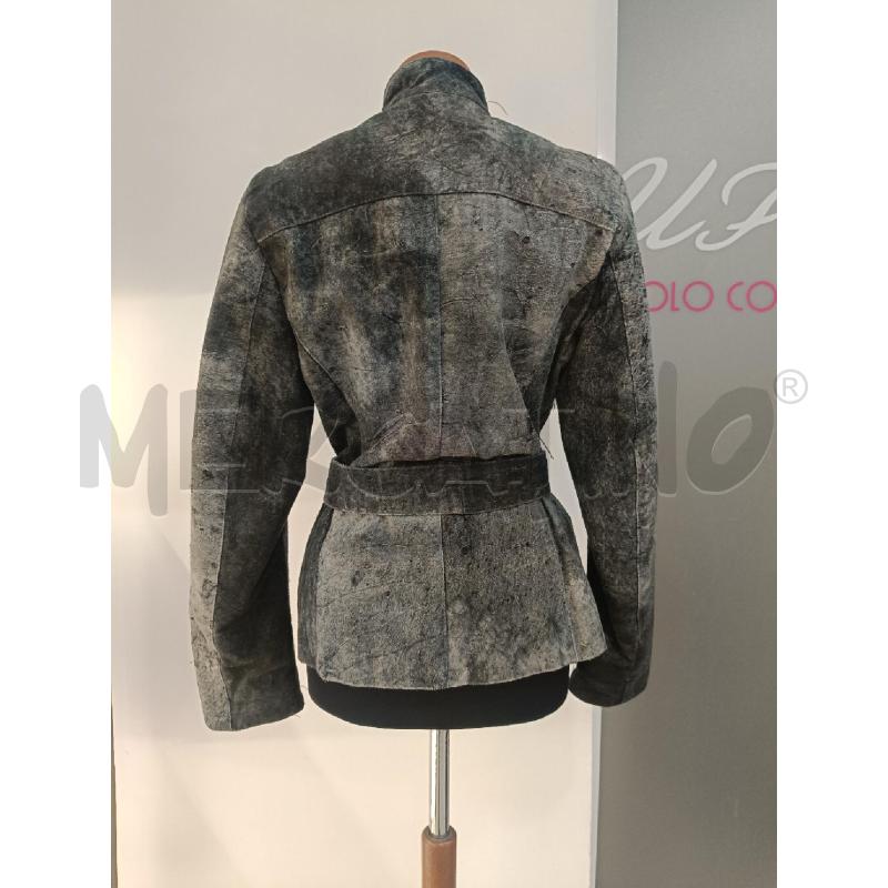 GIACCA DONNA PLEASE PELLE GRIGIO VERDE FANTASIA CINTURA | Mercatino dell'Usato Roma gregorio vii 3