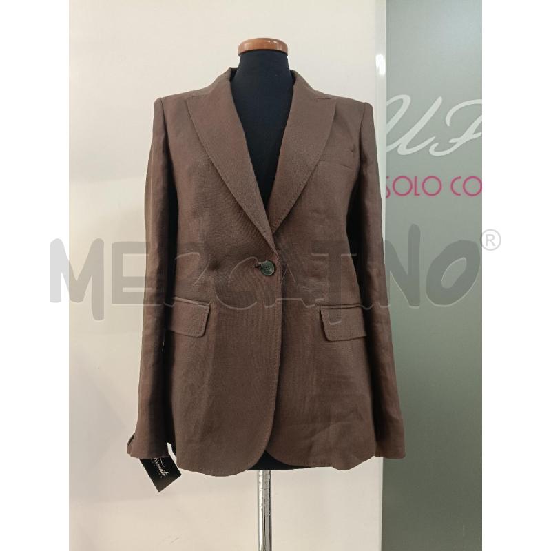 GIACCA DONNA WEEKEND MAX MARA MARRONE LINO | Mercatino dell'Usato Roma gregorio vii 1